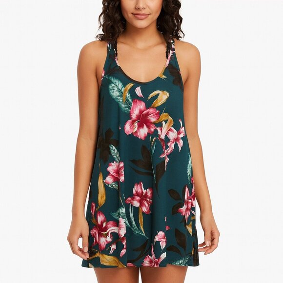 secret treasures plus size womens green floral cut out back nightgown size 3X - Picture 1 of 6